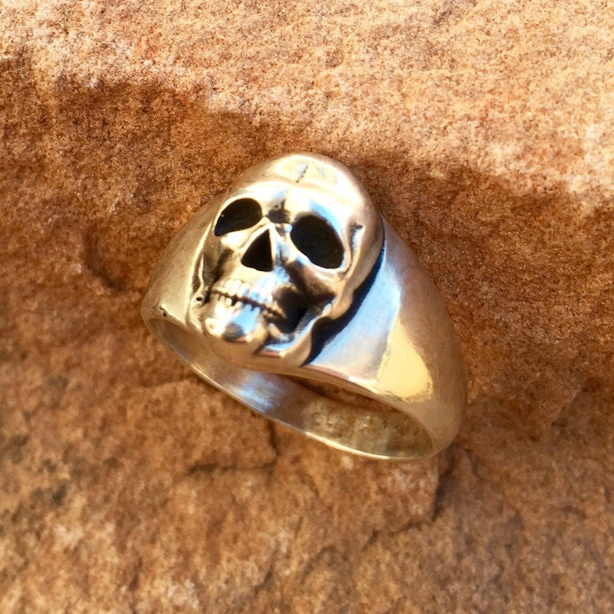 SR2 Medium 15mm Skull Ring – Santa Fe Silverworks by Gregory Segura