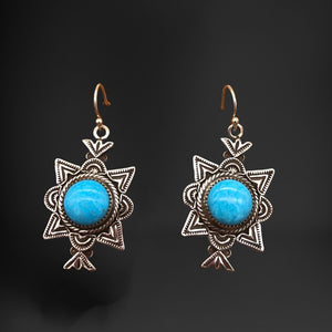 E243 Canoncito with Turquoise Earrings