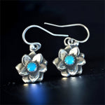 E164 Desert Flower Garnet or Turquoise Earrings