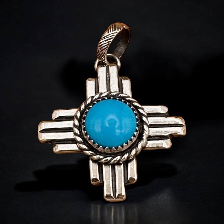 Zia Symbol Pendant Turquoise PTZ