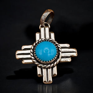 Zia Symbol Pendant Turquoise PTZ