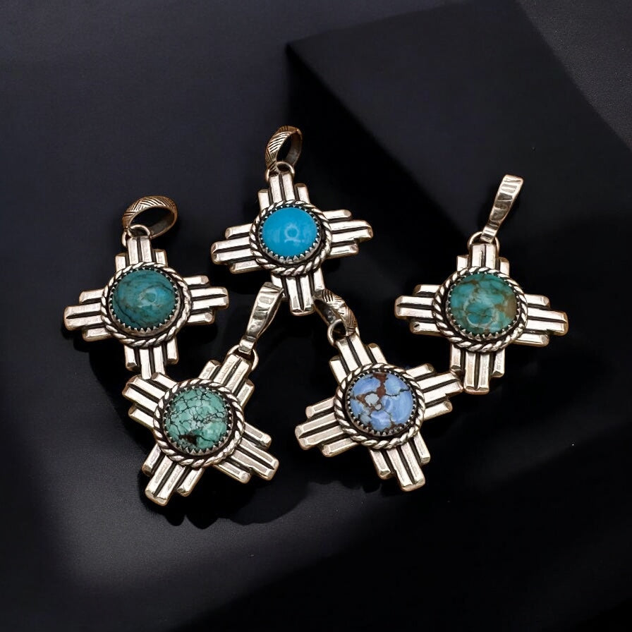 Zia Symbol Pendant Turquoise PTZ