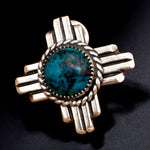 PZ Mayor Tim Keller's Zia Turquoise Lapel Pin