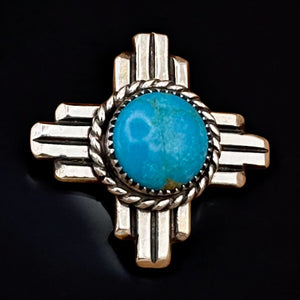 PZ Mayor Tim Keller's Zia Turquoise Lapel Pin