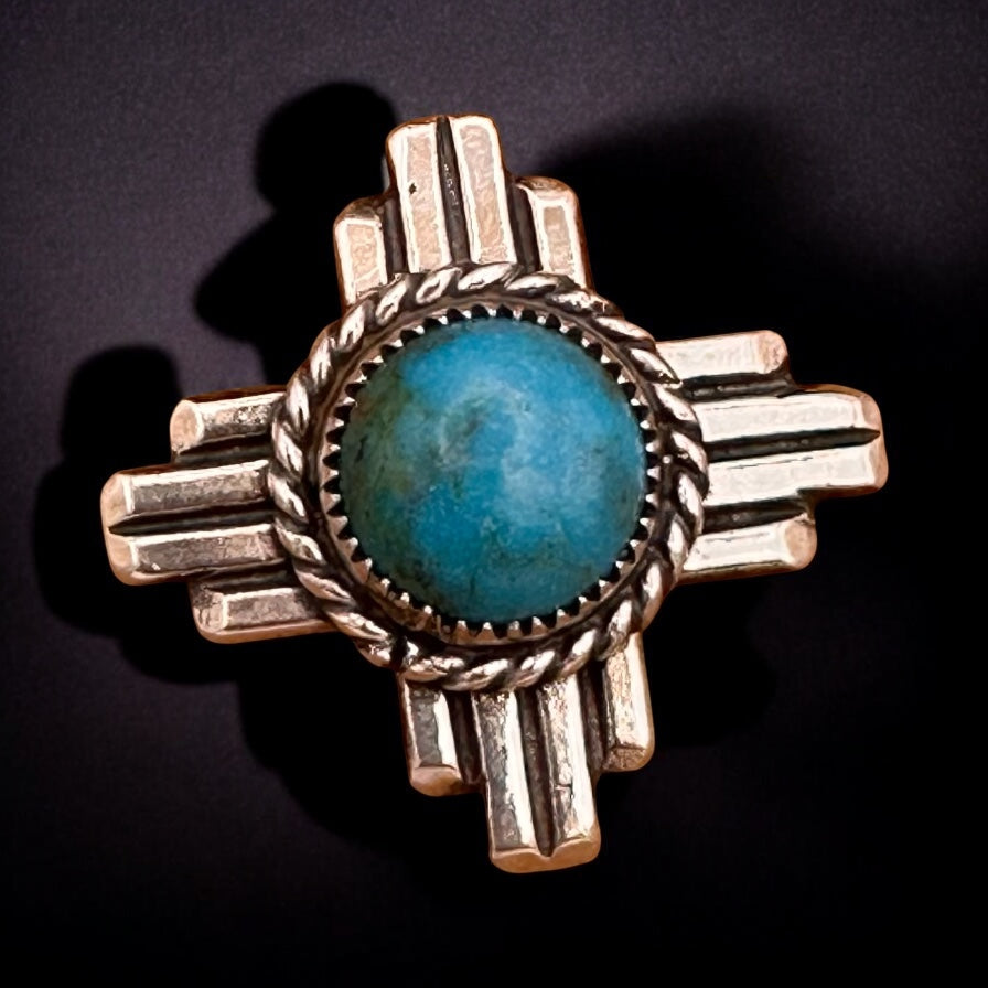 PZ Mayor Tim Keller's Zia Turquoise Lapel Pin