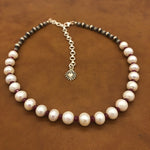 PN3 White Pearl and Ruby Necklace