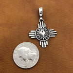 PTZ14H Zia with Taos Heart Silver Pendant