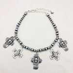 N206 Skulls and Crosses Sterling Silver Necklace