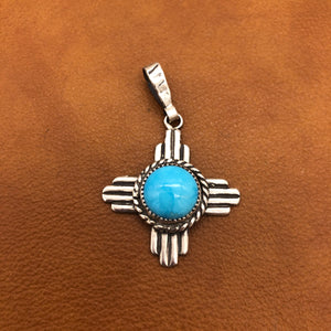 Zia Symbol Pendant Turquoise PTZ