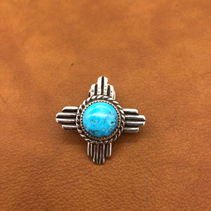 PZ Mayor Tim Keller's Zia Turquoise Lapel Pin