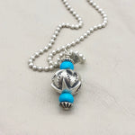 Santa Fe Pearl Sterling Silver Star Bead with Turquoise