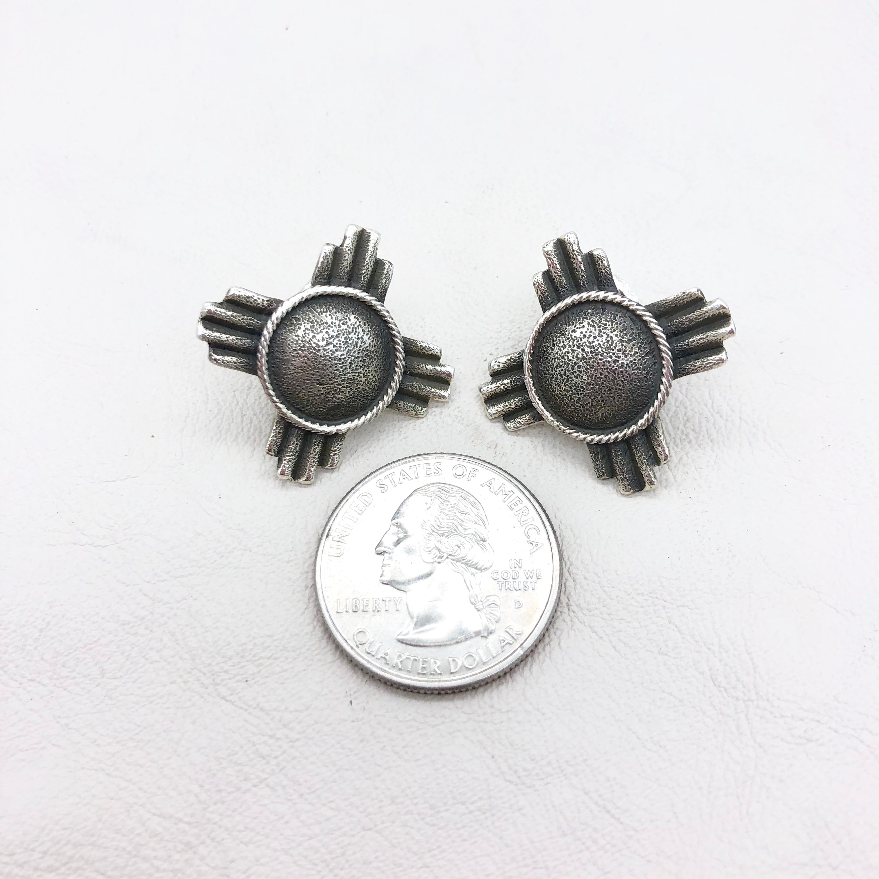 EZ14 Silver Zia Earrings