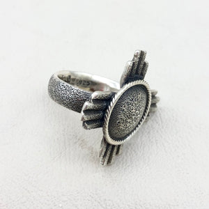 RZ14 Zia Symbol Silver Ring