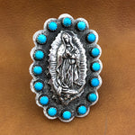 GR5 Large Turquoise Wrapped Guadalupe Ring