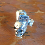 CLS8 Classic Full Skull Sterling Silver Cuff Links