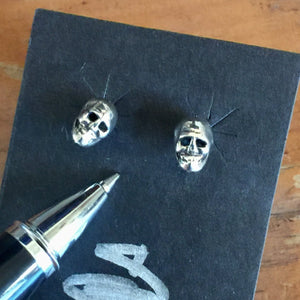 Tiny Full Skull Earrings