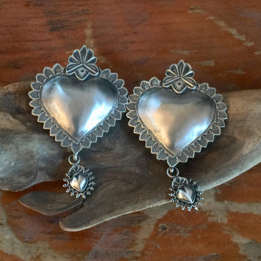 EH6AB Santa Fe Heart Taos Dangle Earrings