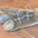 Tesuque Cross Sterling Silver Earrings E113