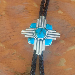 Zia Inlay Turquoise Bolo Necktie Exclusive Original Design