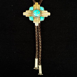 Zia Inlay Turquoise Bolo Necktie Exclusive Original Design