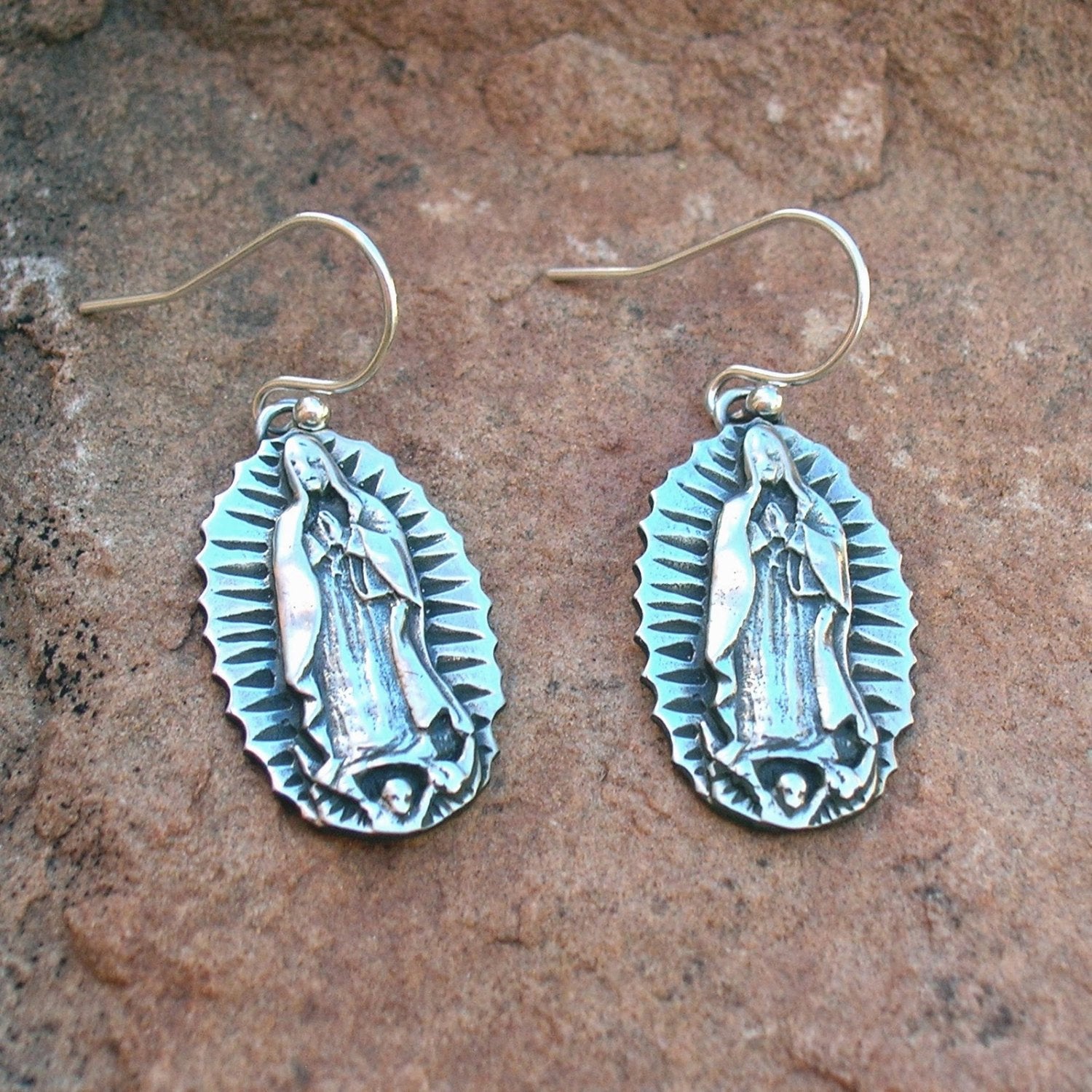 E197 Guadalupe Madonna Our Lady Earrings