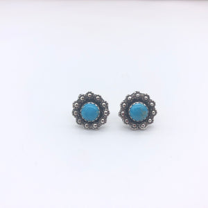 E208T Turquoise Stud Earrings